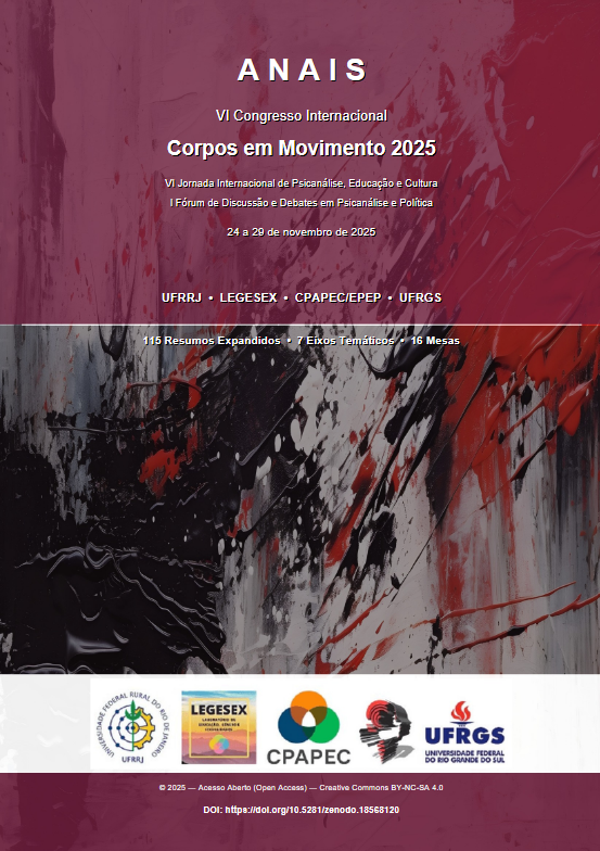 					Visualizar v. 1 n. 1 (2025): Anais do VI Congresso Internacional Corpos em Movimento 2025
				